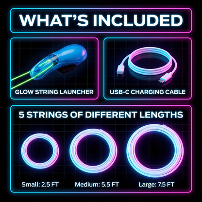 ✔ Glow String Launcher™ (Glow-In-The-Dark Web Toy)