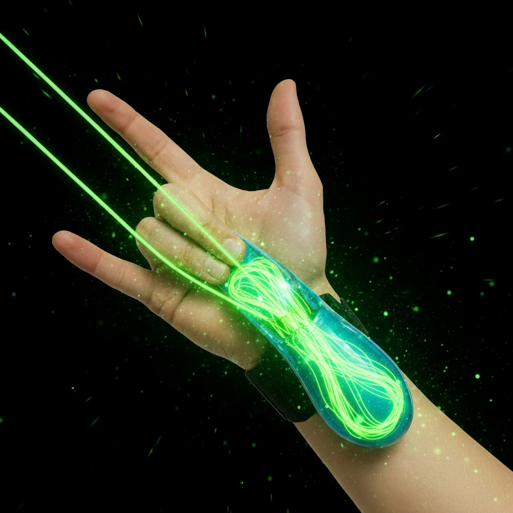 ✔ Glow String Launcher™ (Glow-In-The-Dark Web Toy)