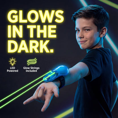 ✔ Glow String Launcher™ (Glow-In-The-Dark Web Toy)